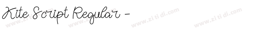 Kite Script Regular字体转换